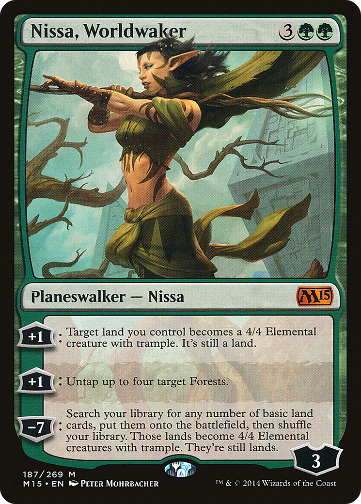 Nissa, Worldwaker (M15-187) (Foil)