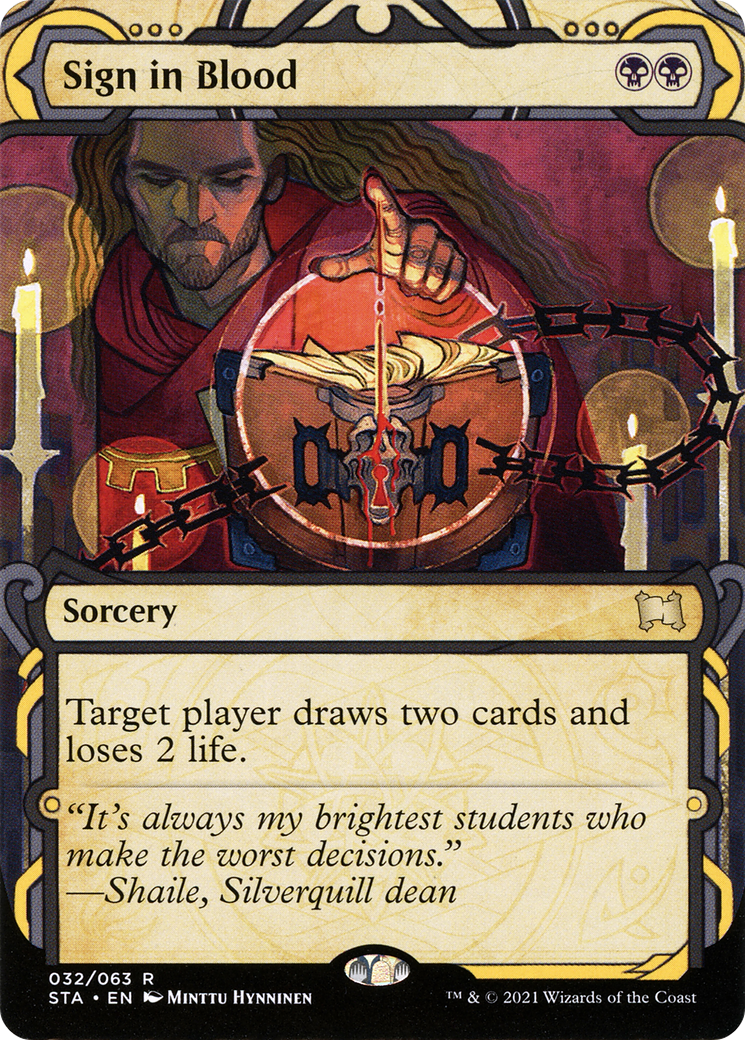 Sign in Blood (STA-032) (Showcase) (Borderless)