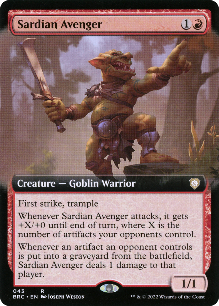 Sardian Avenger (BRC-043) (Extended Art)