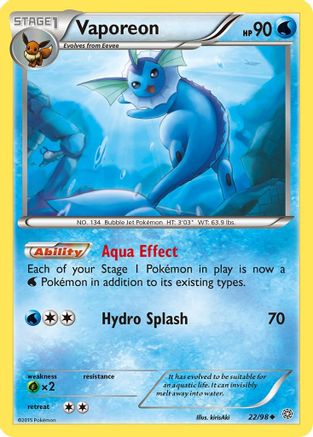 Vaporeon (AOR-022) (Reverse Holofoil)