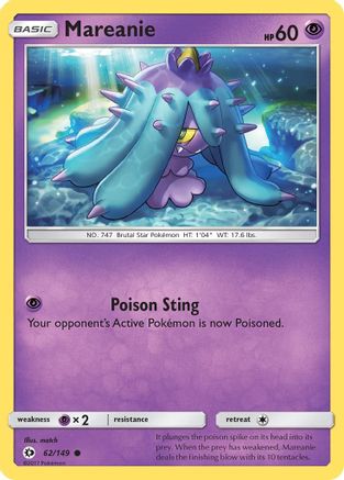 Mareanie (SUM-062) (Reverse Holofoil)