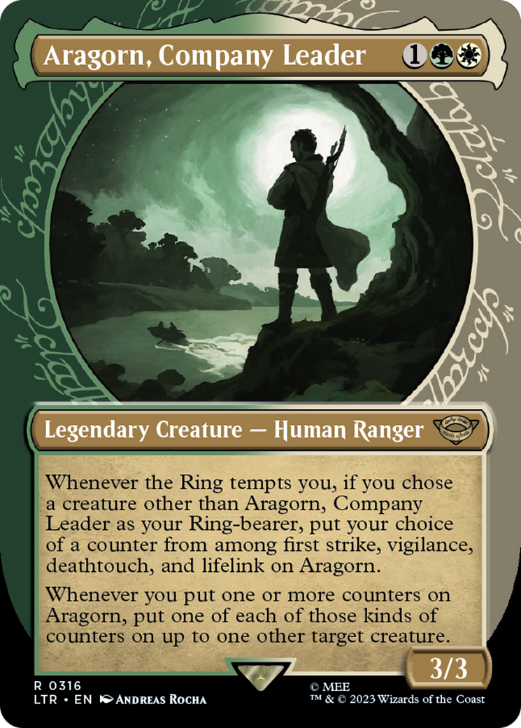 Aragorn, Company Leader (LTR-316) (Showcase) (Borderless) (Foil)
