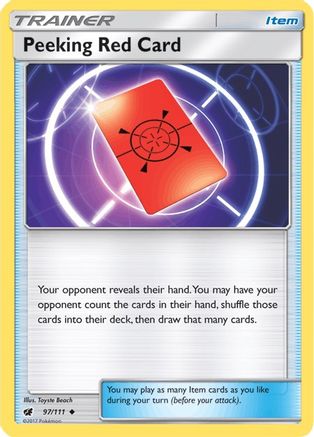 Peeking Red Card (CIN-097) (Reverse Holofoil)