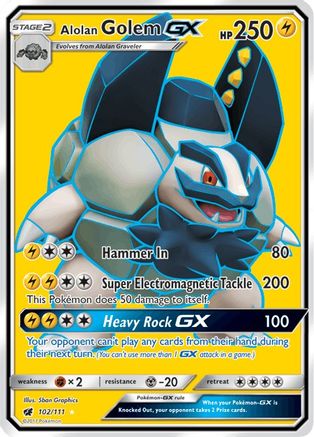 Alolan Golem GX (Full Art) (CIN-102) (Holofoil)
