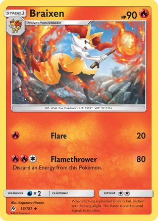 Braixen (FLI-016) (Reverse Holofoil)
