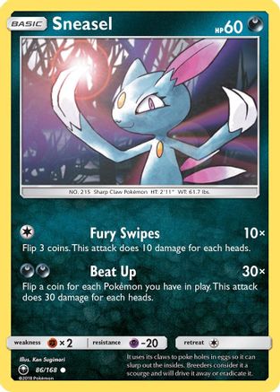Sneasel (CES-086) (Reverse Holofoil)
