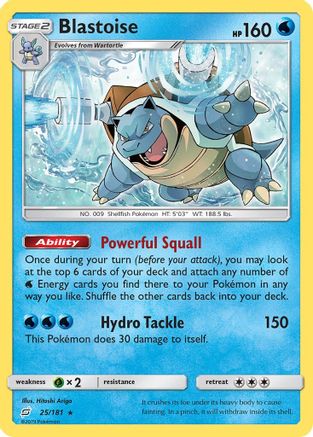 Blastoise (TEU-025) (Reverse Holofoil)