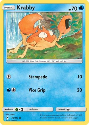 Krabby (UNB-046) (Reverse Holofoil)