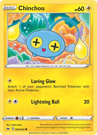 Chinchou (068) (SSH-068) (Reverse Holofoil)