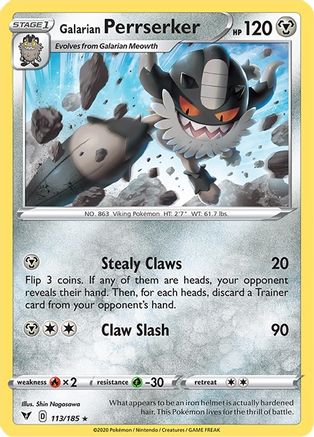 Galarian Perrserker (VIV-113) (Reverse Holofoil)