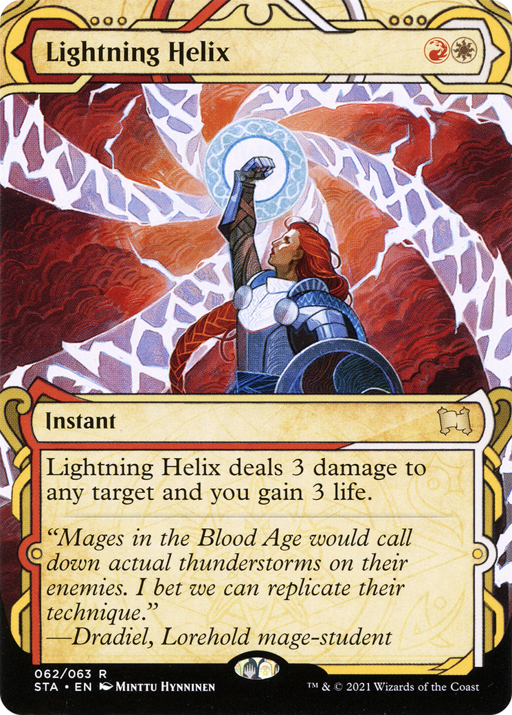 Lightning Helix (STA-62E) (Borderless) (Etched Foil)