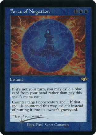 Force of Negation (Retro Frame) (H1R-009) (Etched Foil)