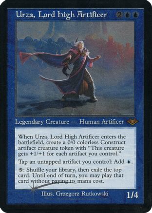 Urza, Lord High Artificer (Retro Frame) (H1R-011) (Etched Foil)