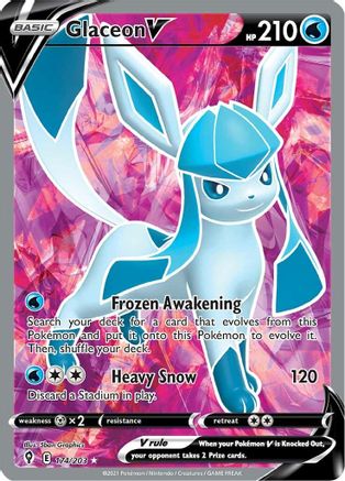 Glaceon V (Full Art) (EVS-174) (Holofoil)