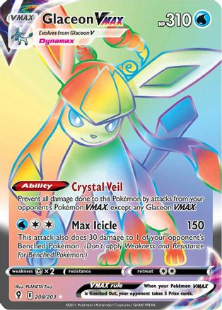 Glaceon VMAX (Secret) (EVS-208) (Holofoil)