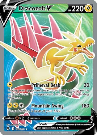 Dracozolt V (Full Art) (EVS-178) (Holofoil)