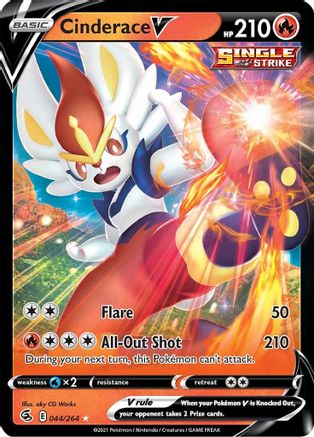 Cinderace V (44) (FST-044) (Holofoil)