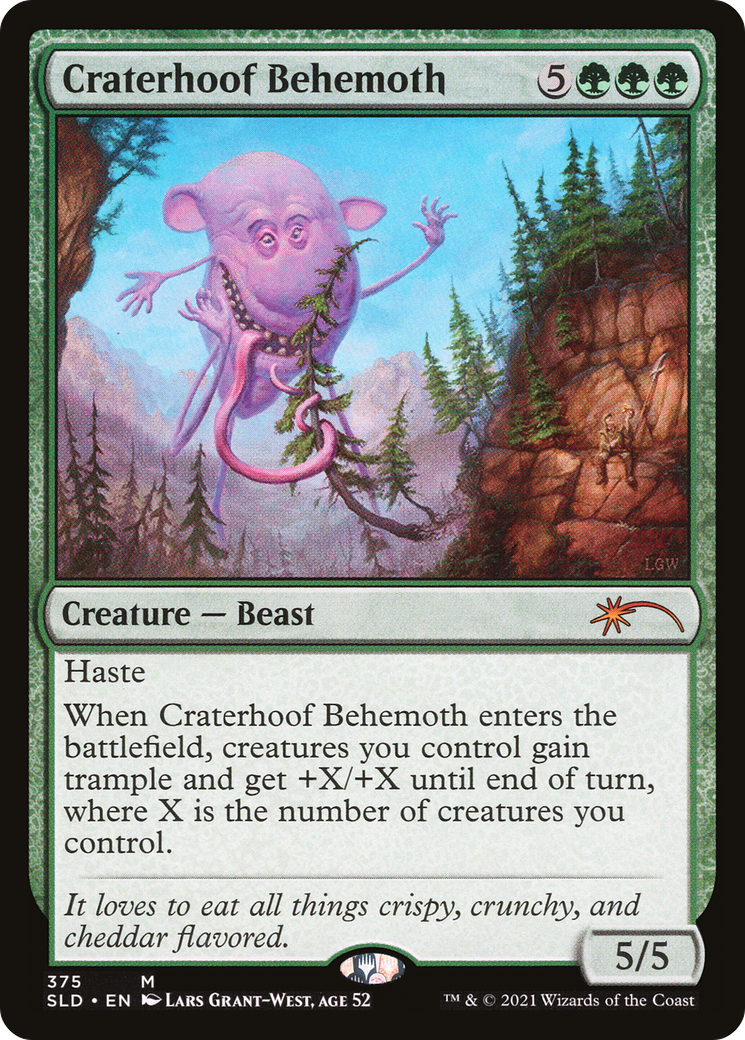 Craterhoof Behemoth (SLD-375) (Foil)