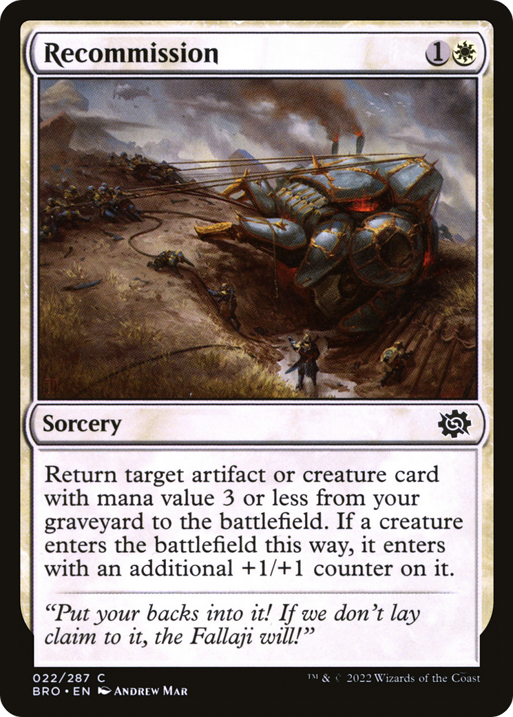Recommission (BRO-022)