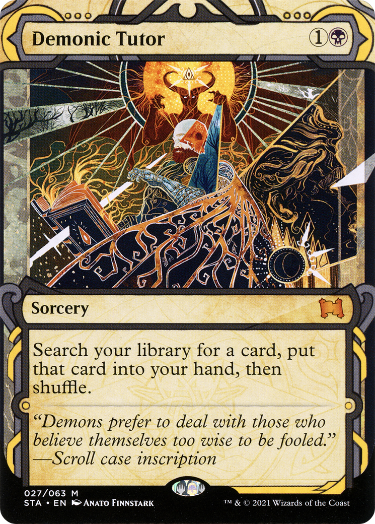 Demonic Tutor (STA-027) (Showcase) (Borderless)