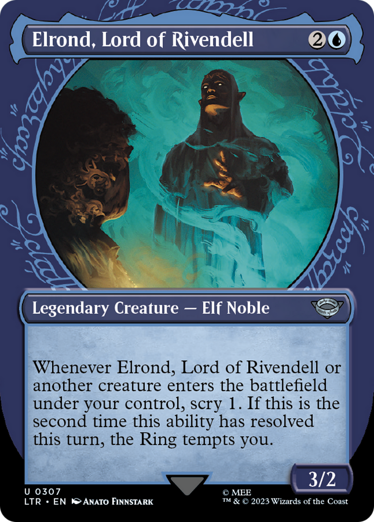Elrond, Lord of Rivendell (LTR-307) (Showcase) (Borderless) (Foil)