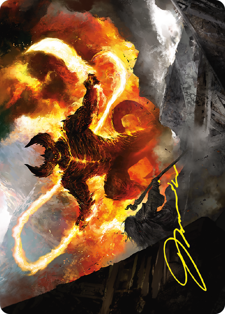 The Balrog, Flame of Udun Art Card (Gold-Stamped Signature) (ALTR-036)