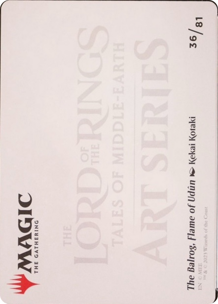 The Balrog, Flame of Udun Art Card (ALTR-036)