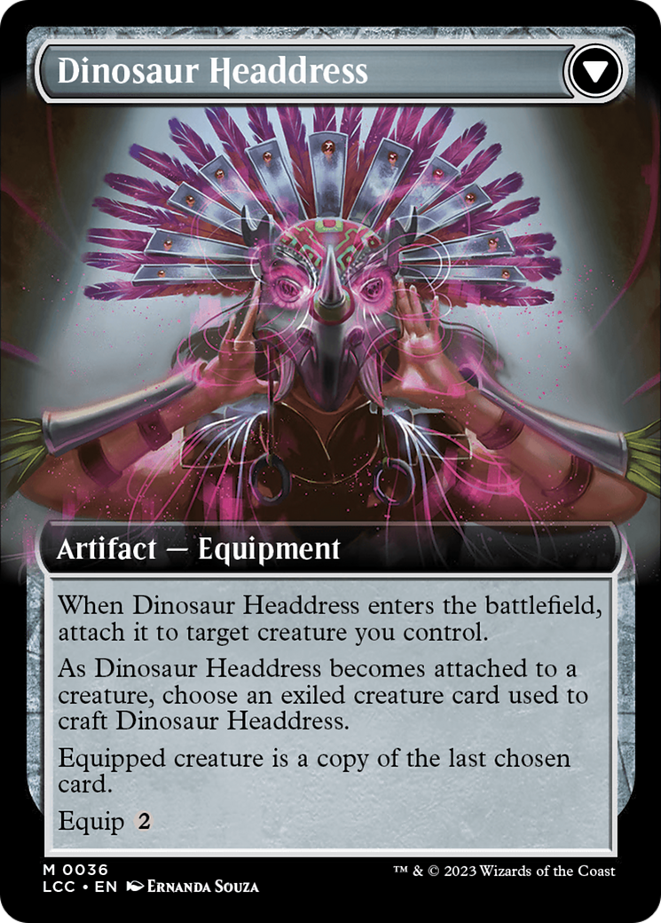Paleontologist's Pick-Axe // Dinosaur Headdress (LCC-036) (Extended Art) (Foil)