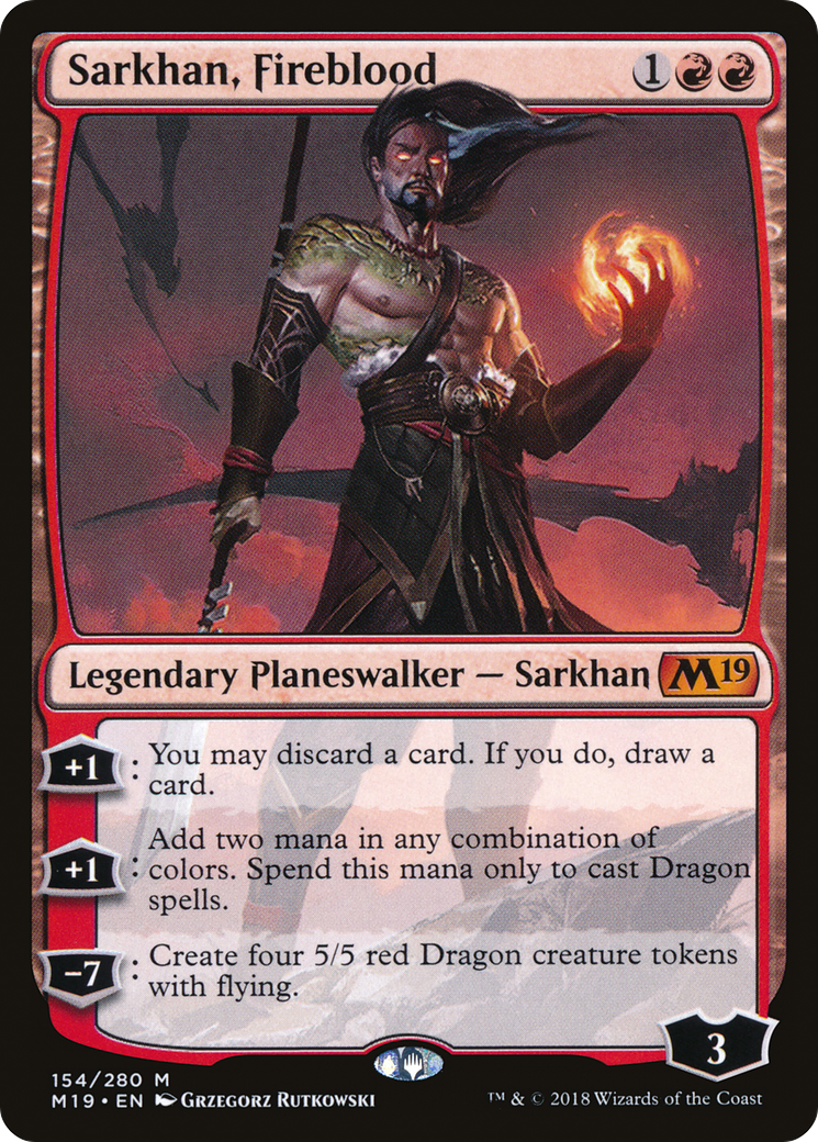 Sarkhan, Fireblood (M19-154) (Foil)