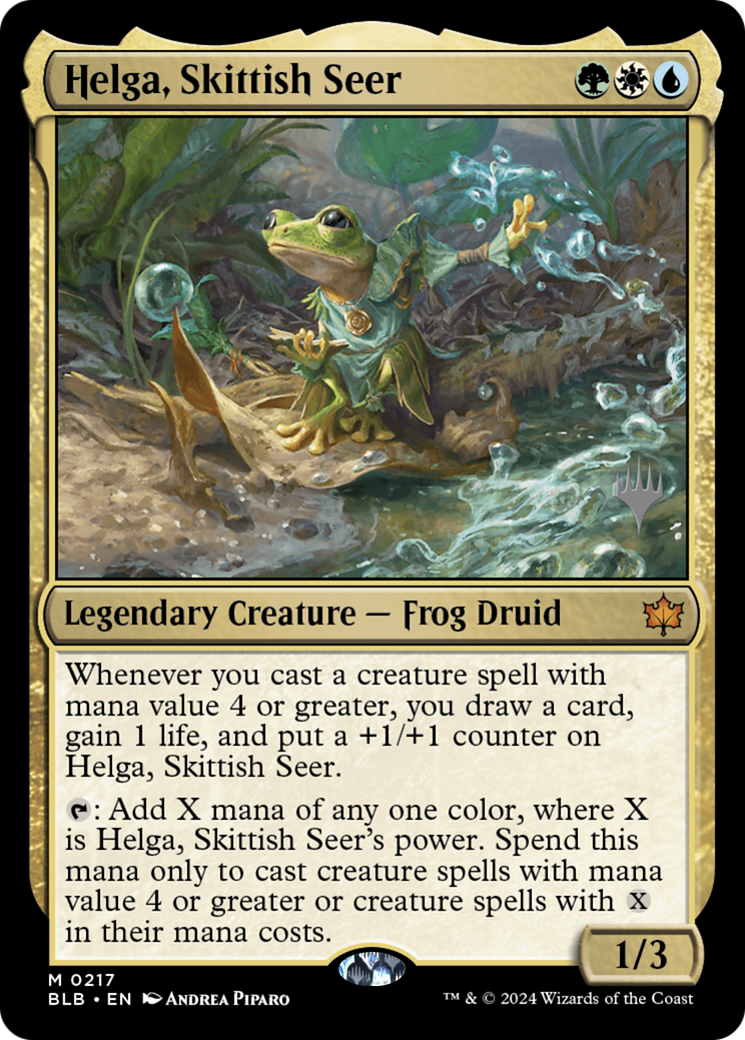Helga, Skittish Seer (PPBLB-217P) (Foil)