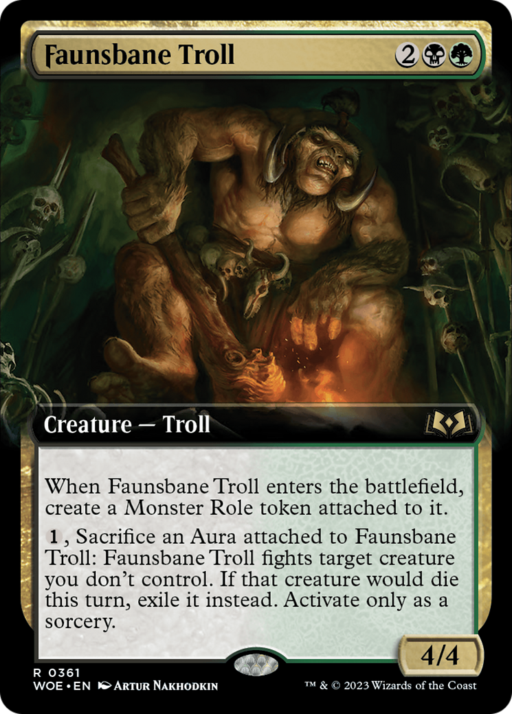 Faunsbane Troll (WOE-361) (Extended Art) (Foil)