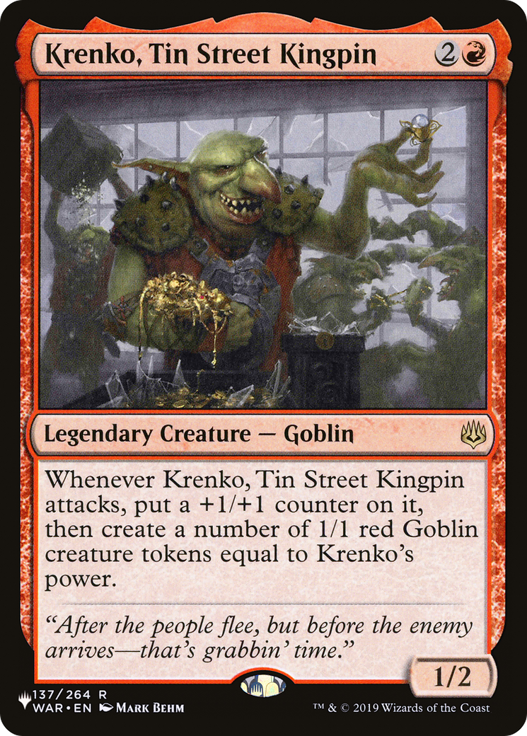Krenko, Tin Street Kingpin (LIST-WAR-137)