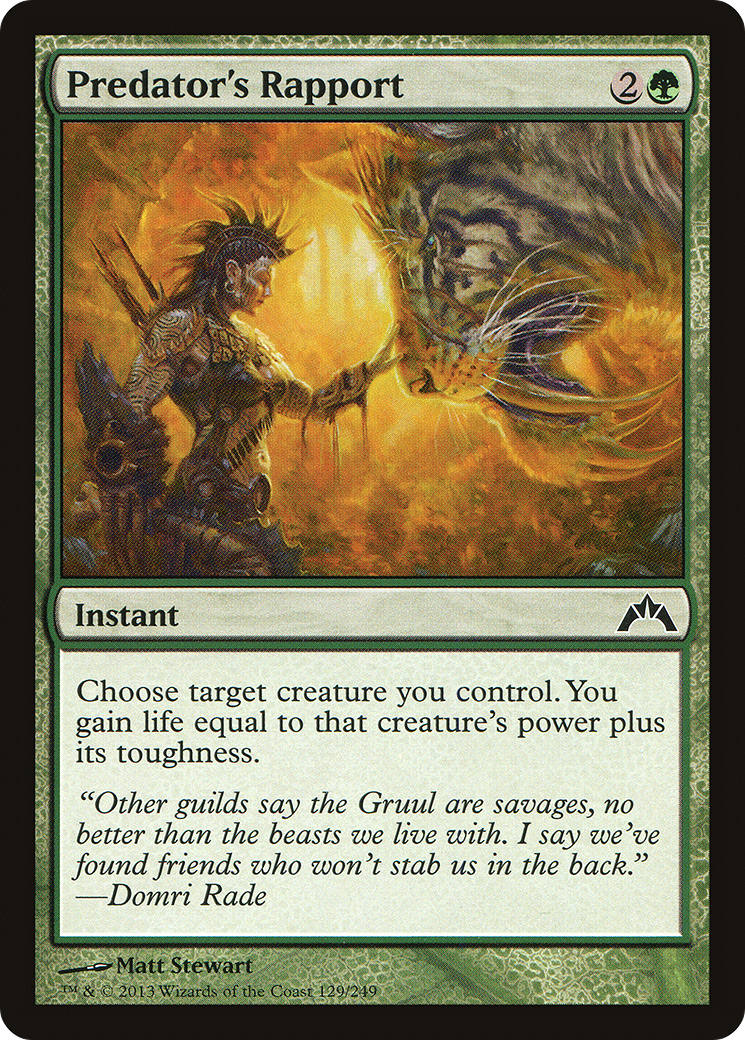 Predator's Rapport (GTC-129) (Foil)