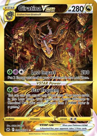 Giratina VSTAR (Secret) (CRZ:GG-GG69) (Holofoil)