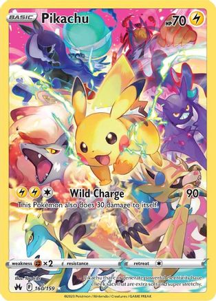 Pikachu (Secret) (CRZ-160) (Holofoil)