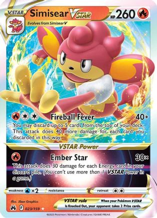 Simisear VSTAR (CRZ-023) (Holofoil)