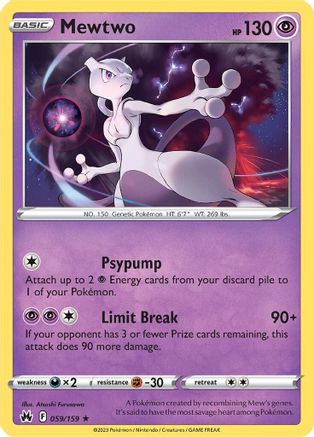 Mewtwo (CRZ-059) (Reverse Holofoil)