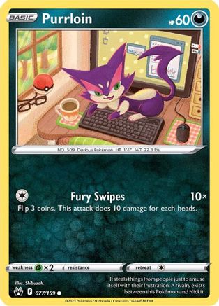 Purrloin (CRZ-077) (Reverse Holofoil)