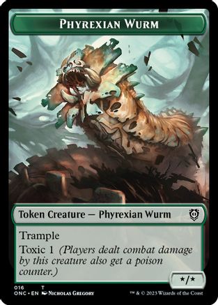 Phyrexian Wurm // Phyrexian Insect Double-Sided Token (ONC-16 // 15)