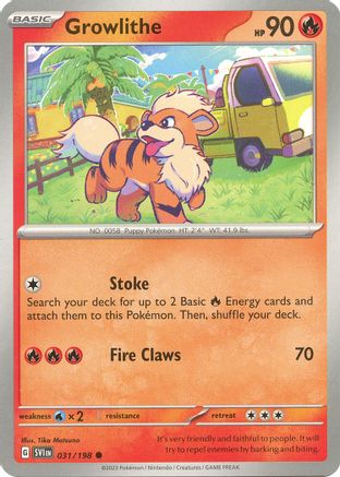 Growlithe (SVI-031) (Reverse Holofoil)