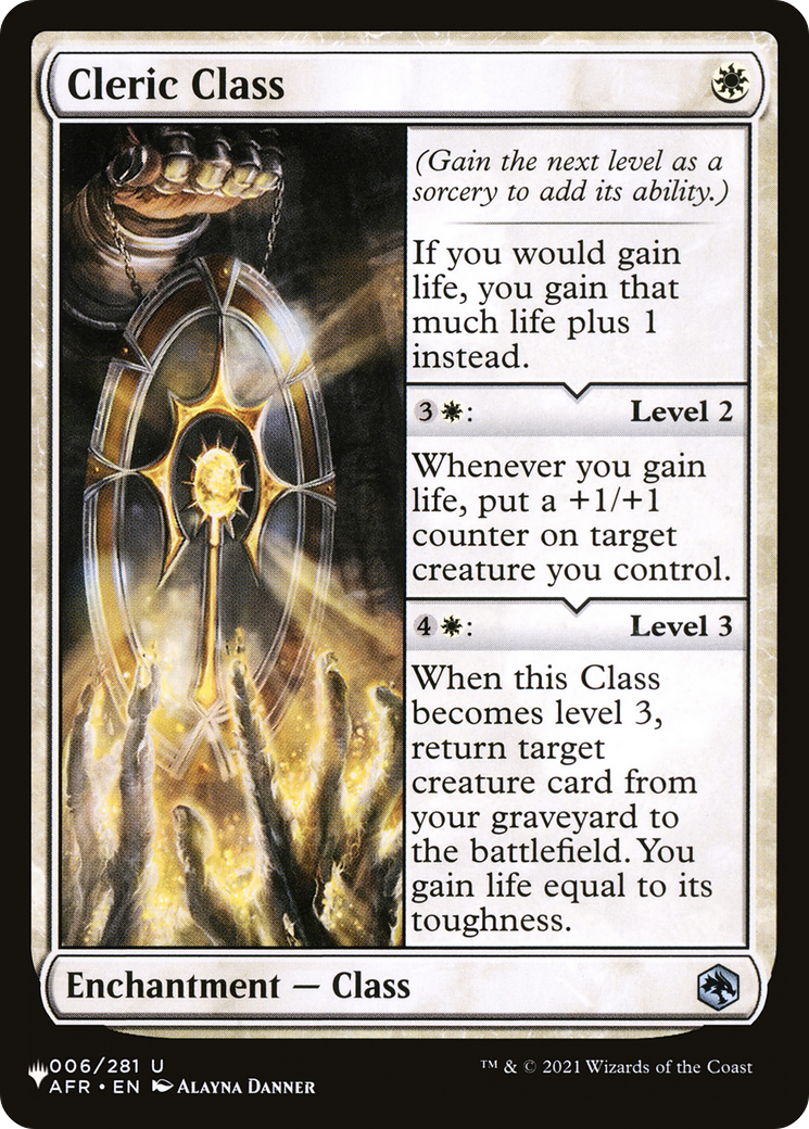 Cleric Class (LIST-AFR-6)