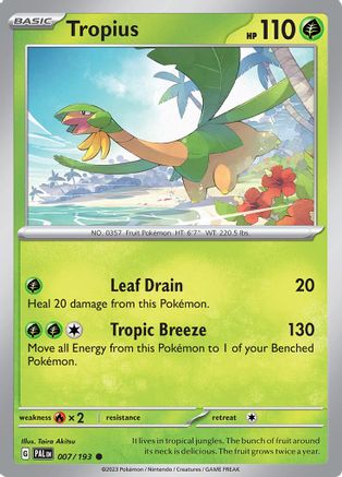 Tropius (PAL-007) (Reverse Holofoil)