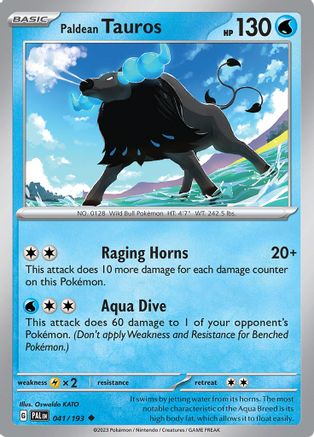 Paldean Tauros (PAL-041) (Reverse Holofoil)