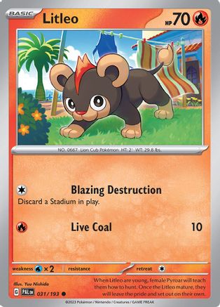 Litleo (PAL-031) (Reverse Holofoil)