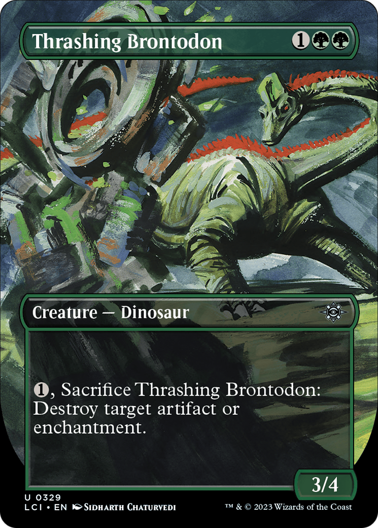 Thrashing Brontodon (LCI-329) (Borderless) (Foil)