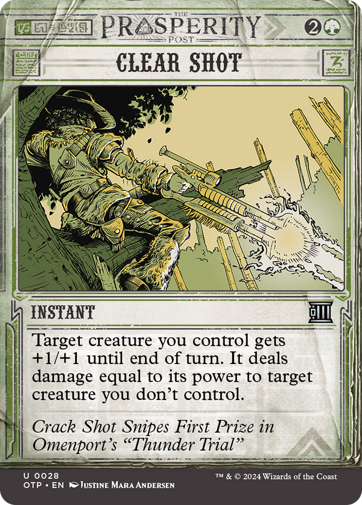 Clear Shot (OTP-028) (Showcase) (Borderless) (Foil)