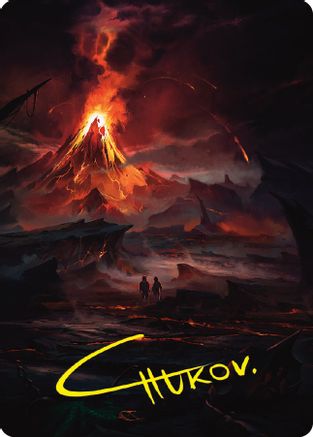 Valley of Gorgoroth Art Card (Gold-Stamped Signature) (ASLTR-080)