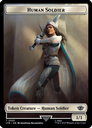 Human Soldier (0001) // Food (0010) Double-Sided Token (LTR-1 // 10) (Foil)