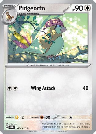 Pidgeotto (OBF-163) (Reverse Holofoil)