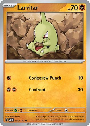 Larvitar (OBF-105) (Reverse Holofoil)